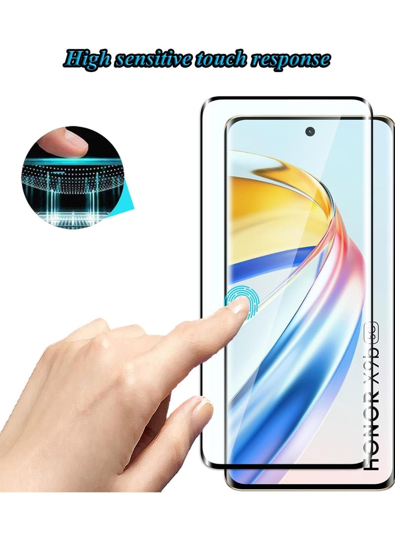 Generic - compatible with Honor X9b ,Tempered Glass Screen Protector [Support Fingerprint Unlock], High definition transparent anti-scratch, no bubbles, easy to install(2pack) - Image 1