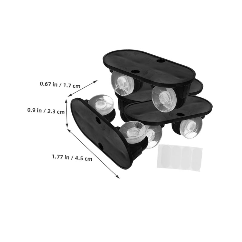 Black Self Adhesive Caster Wheels 20pcs Mini Swivel Furniture Rollers Low Noise - Image 3