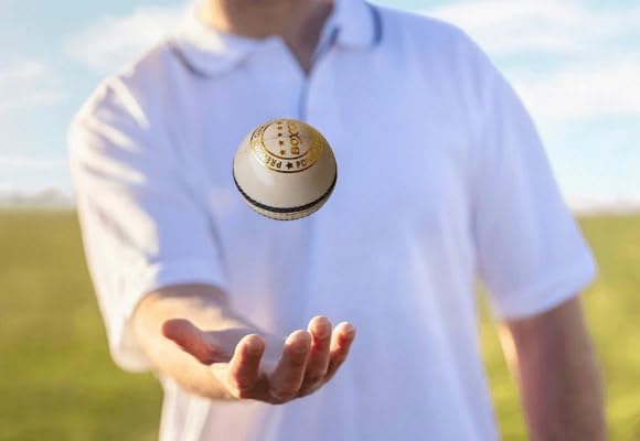 BOXCO Premium Hand Stiched Two Piece Cricket Leather Ball for T20, One Day and Practice Matches (Premium, Natural) - Image 4