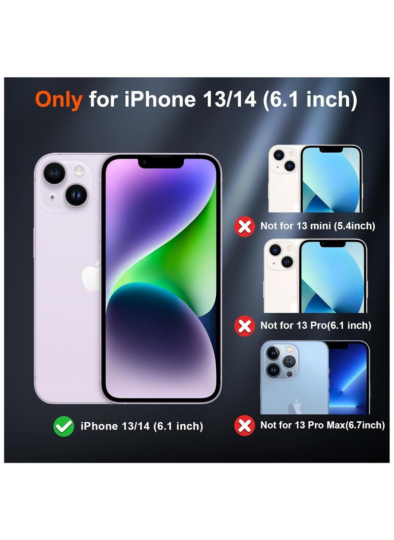 Denx - Magnetic Case for iPhone 13 And iPhone 14 Case, Compatible with MagSafe, Plating Luxury Cover, Clear Soft TPU Shockproof Protective Phone Case, (Deep Purple) - Image 1