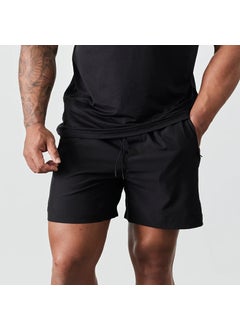 VANQUISH Mens Summer Quick-Dry Running Shorts Black without logo