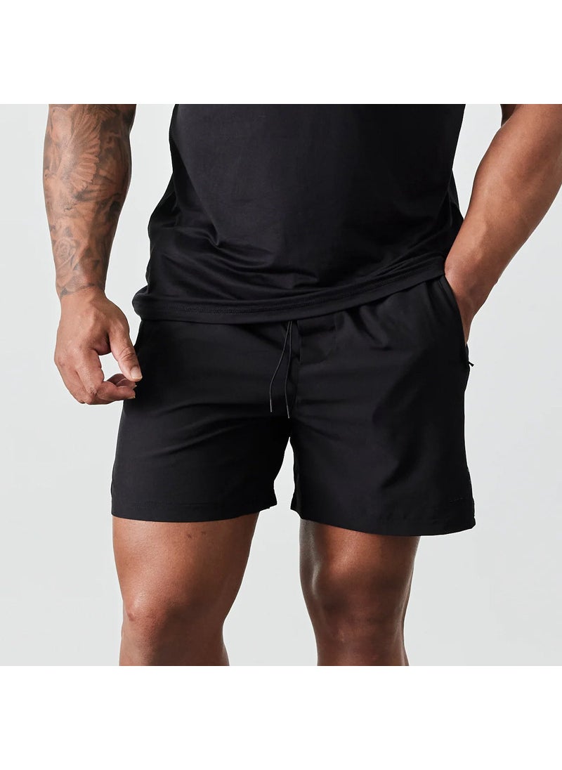 Generic - VANQUISH Mens Summer Quick-Dry Running Shorts Black without logo - Image 1