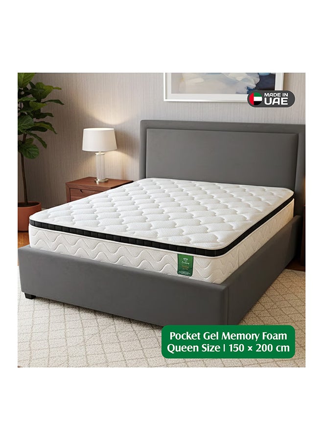 EASELIVING Hybrid Gel Memory Foam Mattress - 30cm Queen Size Medium Firm Mattress | Pocket Spring Mattress with Cooling Comfort, Edge Support and Pressure Relief | 10-Year Warranty (150x200 cm) - Image 1