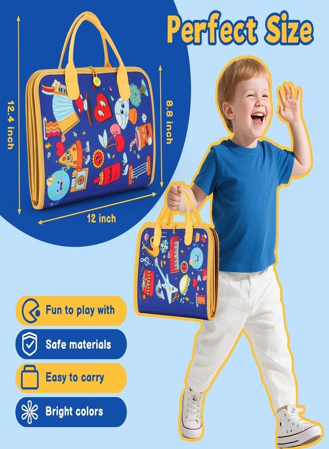 R RUCKERCO Montessori Busy Book for Toddlers Age 3-5, 12-in-1 Toddler Learning Activities, Preschool Educational Sensory Toys, Travel Airplane Car Toy , Fine Motor Skills Book, Birthday Gift for Boys Girls - Image 4