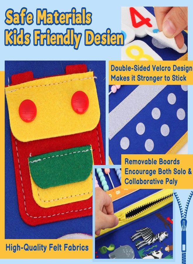 R RUCKERCO Montessori Busy Book for Toddlers Age 3-5, 12-in-1 Toddler Learning Activities, Preschool Educational Sensory Toys, Travel Airplane Car Toy , Fine Motor Skills Book, Birthday Gift for Boys Girls - Image 3