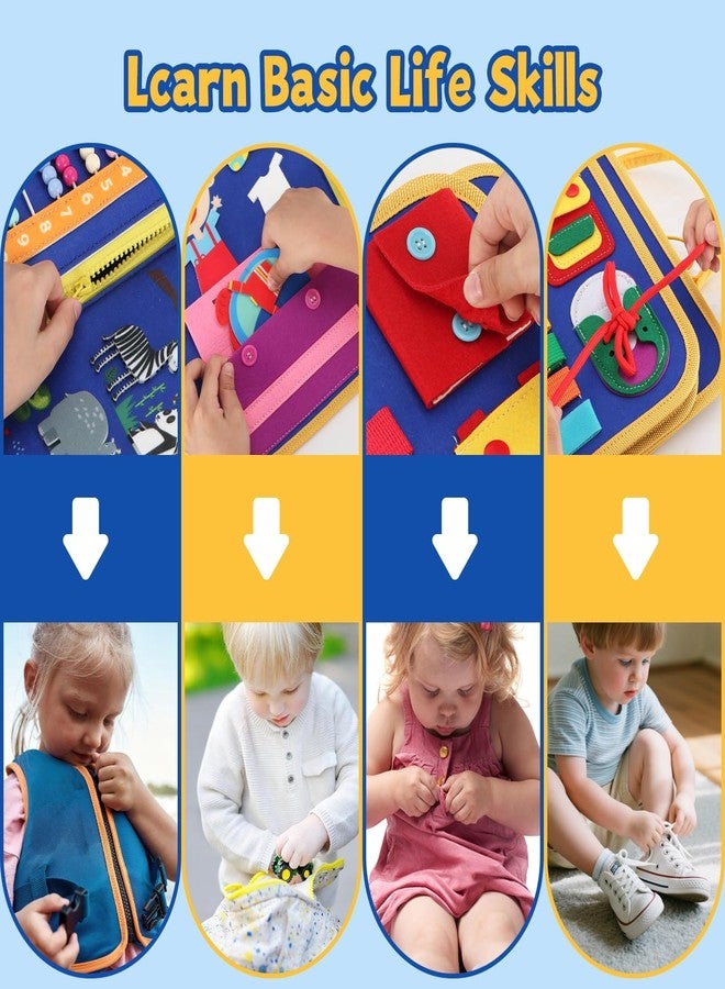 R RUCKERCO Montessori Busy Book for Toddlers Age 3-5, 12-in-1 Toddler Learning Activities, Preschool Educational Sensory Toys, Travel Airplane Car Toy , Fine Motor Skills Book, Birthday Gift for Boys Girls - Image 5