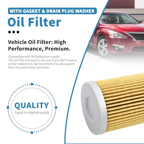 OXCANO 31726-28X0A Oil CVT Transmission Cooler Filter with Gasket & Drain Plug Washer Compatible with 2013-2020 Nissan Altima Maxima Murano Sentra Versa Replaces 31726-28X0A 31726-3JX0A + Drain4S - Image 3