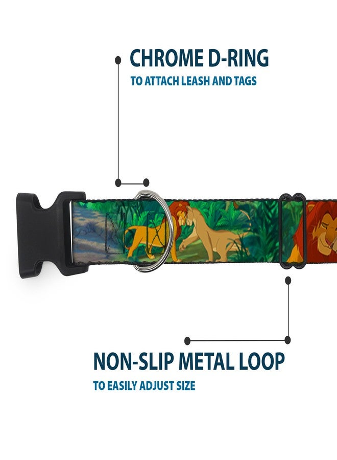 Buckle Down Buckle-Down Plastic Clip Collar - Lion King Simba & Nala Growing Up Scenes - 1" Wide - Fits 15-26" Neck - Large - Image 5