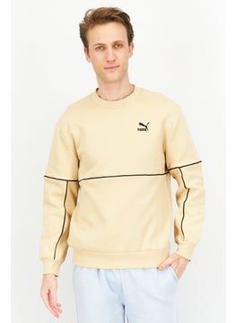 PUMA Men Sportswear Fit Long Sleeves Training Sweatshirt, Beige  - Image 1