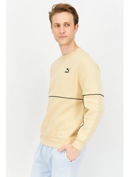 PUMA Men Sportswear Fit Long Sleeves Training Sweatshirt, Beige  - Image 3