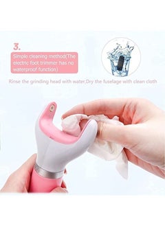 EasyLife Electric Foot File Hard Skin Remover Cordless Rechargeable Charging and IPX7 Waterproof Wet & Dry Use for Cracked Heels Calluses  - Image 3