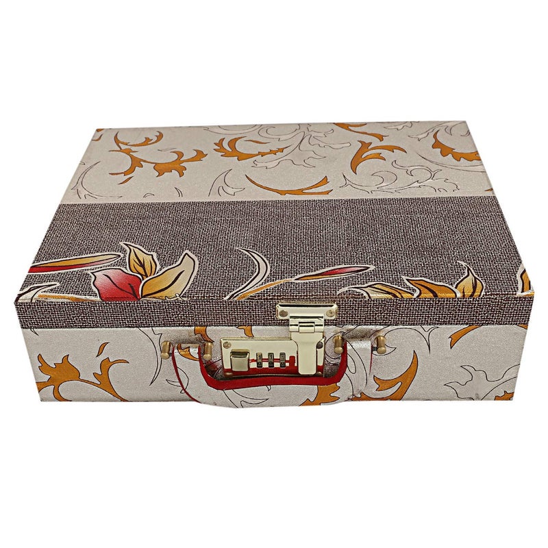 Kuber Industries Heart Home Wooden 2 Pieces Three Rod Bangle Storage Box (Gold) - CTHH10629  - Image 2