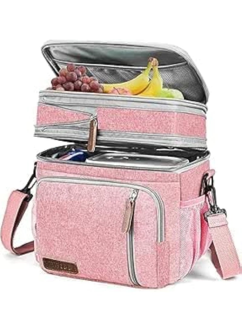 Insulated Lunch Bag For Men and Women - Pink - Image 1
