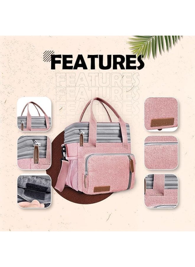 Insulated Lunch Bag For Men and Women - Pink - Image 5