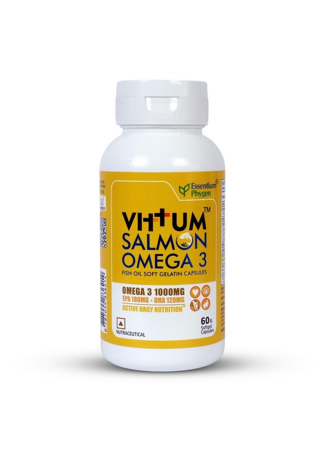 Essentium Phygen - Vittum Omega 3 Salmon Fish Oil Capsules - Image 1