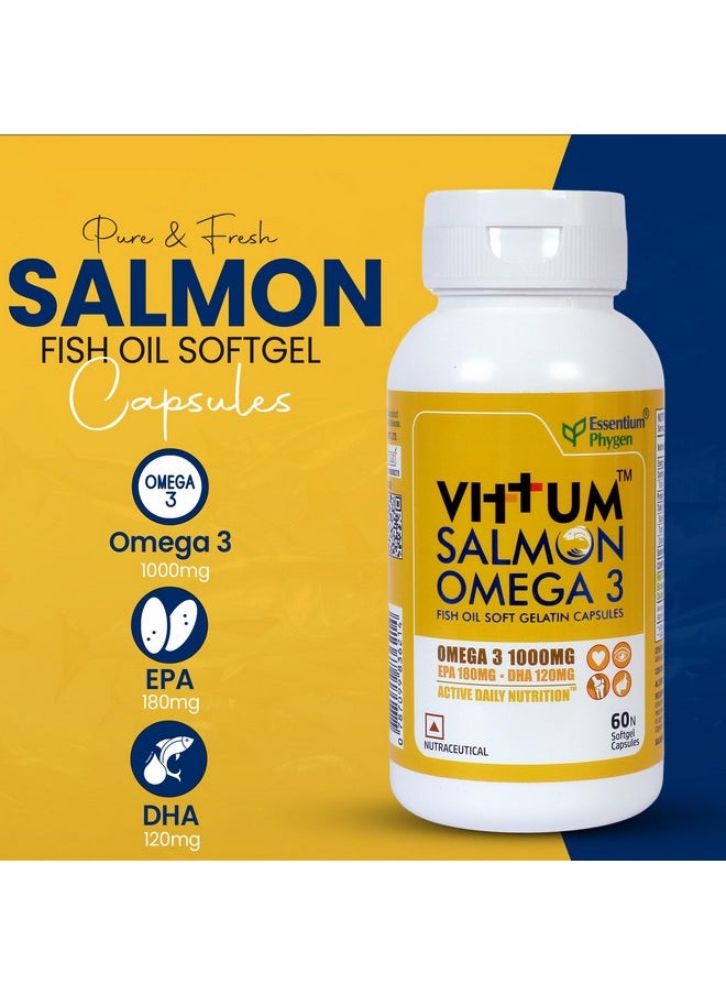 Essentium Phygen - Vittum Omega 3 Salmon Fish Oil Capsules - Image 1