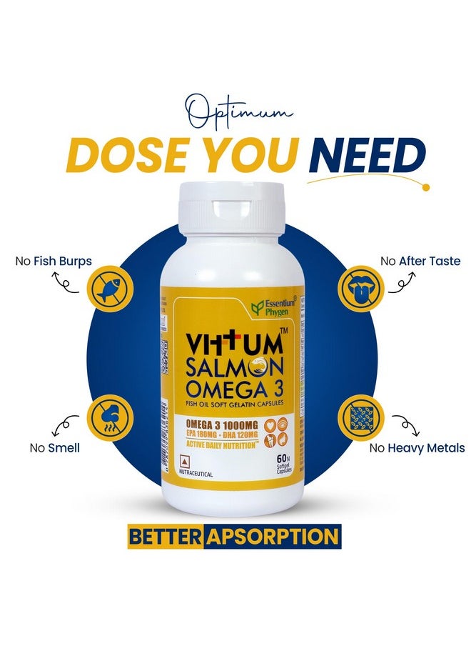 Essentium Phygen - Vittum Omega 3 Salmon Fish Oil Capsules - Image 1