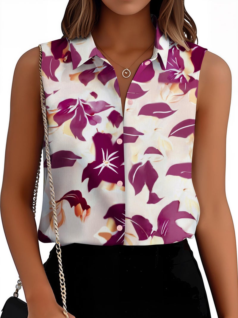 TOLOVIC Wrinkle Free Womens Sleeveless Button Down Shirts for Women Stretch Business Office Formal Work Blouses Tops - Image 2
