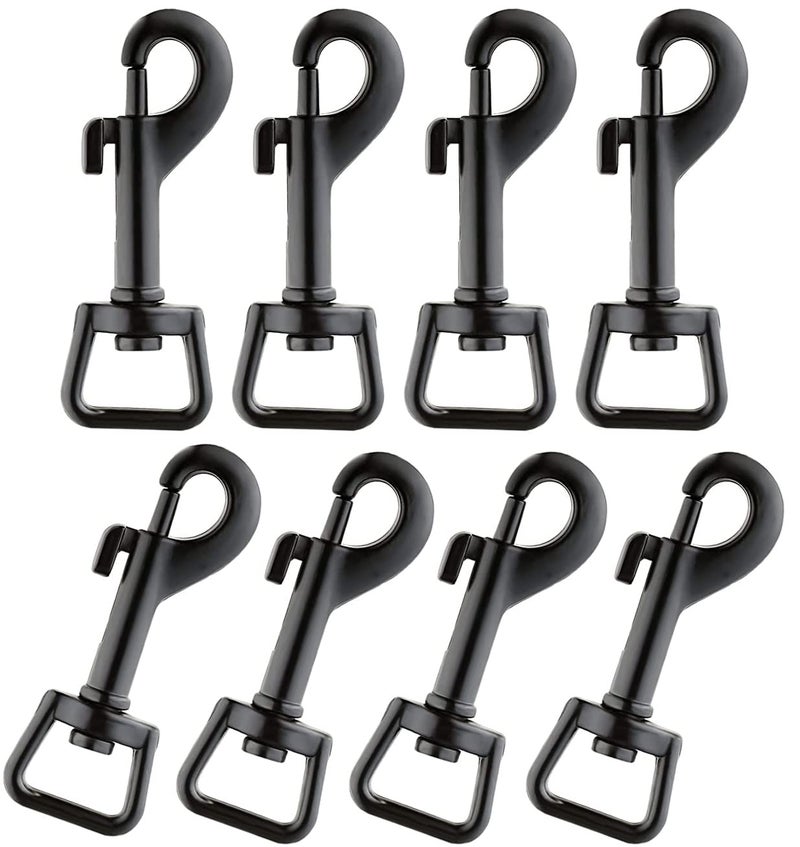FIVOENDAR Swivel Eye Bolt Snap Hooks Black Heavy Duty Dog Leash Clips Dog Leash Clasp Dog Leash Snaps Hooks Trigger Clip Trigger Snaps 3 Inch 8 Pcs - Image 1
