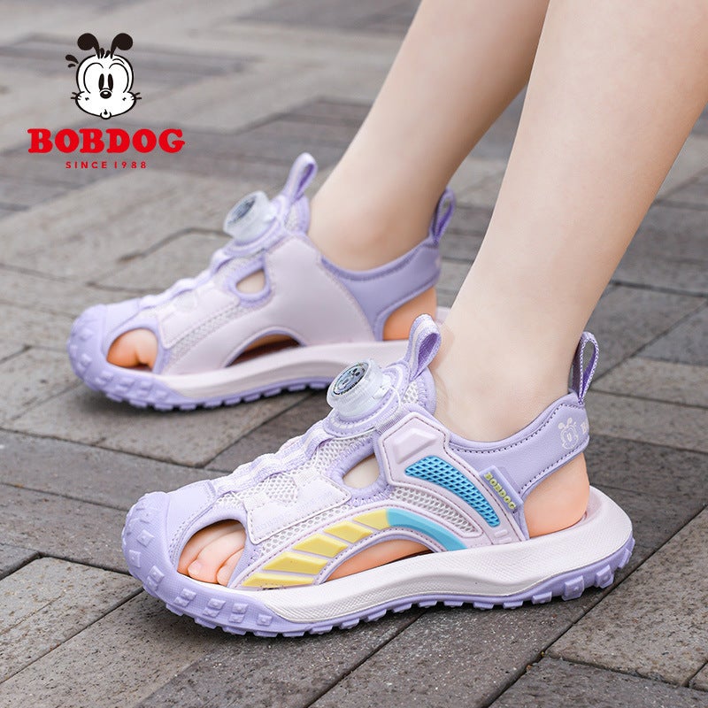 Babu Bean Beach Summer Sandals Sandals Children'S Shoes 2025 Children'S Non-Slip Baotou Sports Boys - Image 1
