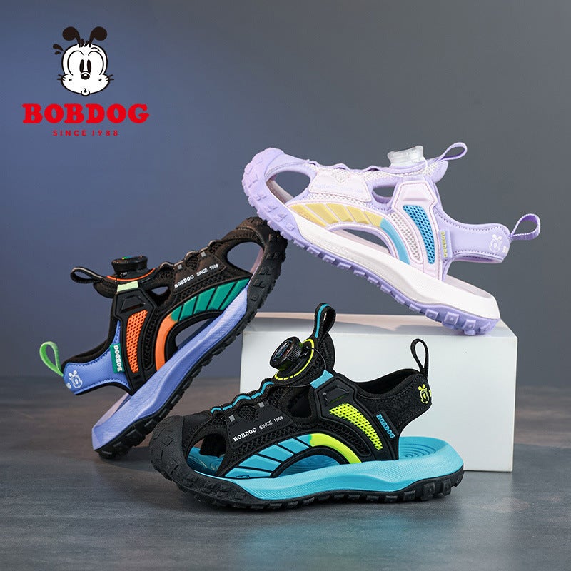 Babu Bean Beach Summer Sandals Sandals Children'S Shoes 2025 Children'S Non-Slip Baotou Sports Boys - Image 2