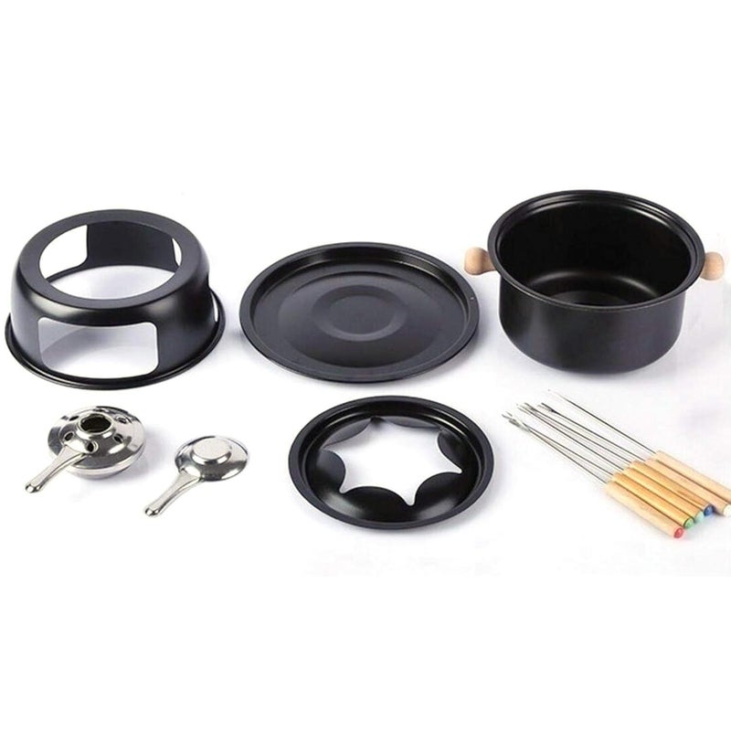 MOON WORLD Fondue-Chocolate/Cheese, The High-Quality Carbon Steel Structure, with Splash Guard, Removable Parts,Perfect Choice for Buffets and Parties, 8.66 * 6.69 * 6.30 in - Image 3