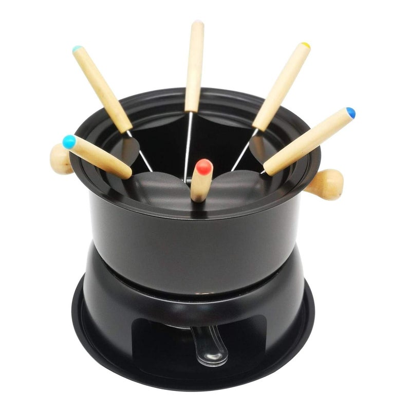MOON WORLD Fondue-Chocolate/Cheese, The High-Quality Carbon Steel Structure, with Splash Guard, Removable Parts,Perfect Choice for Buffets and Parties, 8.66 * 6.69 * 6.30 in - Image 1