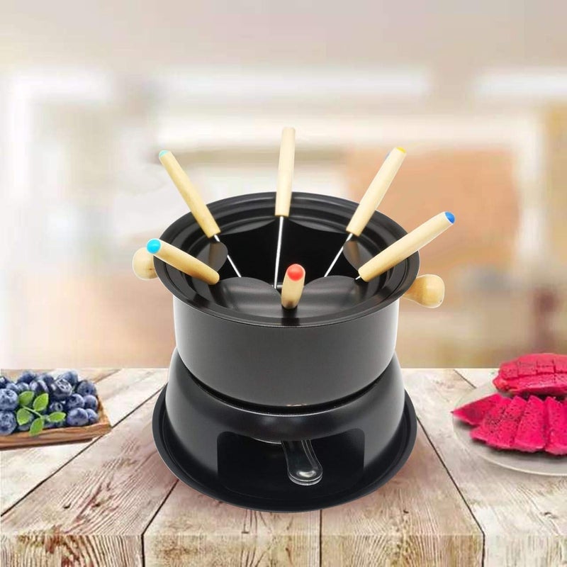 MOON WORLD Fondue-Chocolate/Cheese, The High-Quality Carbon Steel Structure, with Splash Guard, Removable Parts,Perfect Choice for Buffets and Parties, 8.66 * 6.69 * 6.30 in - Image 4