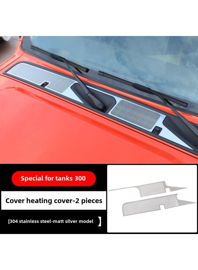 Tank 300 Refitting Machine Cover Heat Dissipation Hole Cover Insect Net Special 21 Wei Pai Car Heat Dissipation Hole Cover Decoration Accessories-Color:Tank 300-wash Cover Insect Net Silver Titanium-2 Pieces-Specifications:Standard  - Image 1