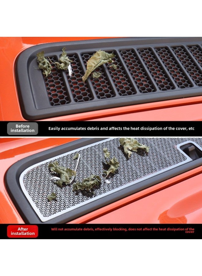 Tank 300 Refitting Machine Cover Heat Dissipation Hole Cover Insect Net Special 21 Wei Pai Car Heat Dissipation Hole Cover Decoration Accessories-Color:Tank 300-wash Cover Insect Net Silver Titanium-2 Pieces-Specifications:Standard  - Image 2