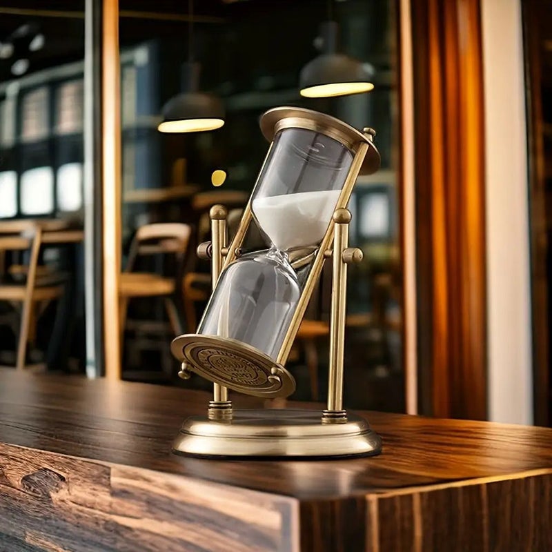 Home Creative Rotating Sand Timer 15 Minutes White Sand For Office Desk Living Room Home Decoration Gift 1pc - Image 3