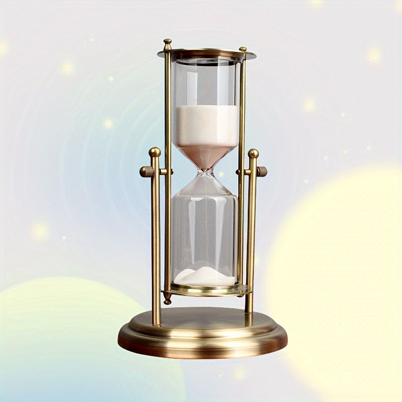 Home Creative Rotating Sand Timer 15 Minutes White Sand For Office Desk Living Room Home Decoration Gift 1pc - Image 2