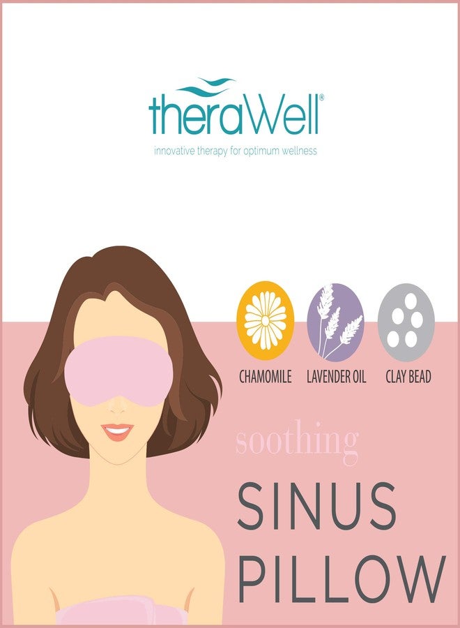upper canada soap Therawell Anti-Stress Hot/Cold Clay Bead Sinus Eye Mask, Lavender & Chamomile, Pink - Image 3
