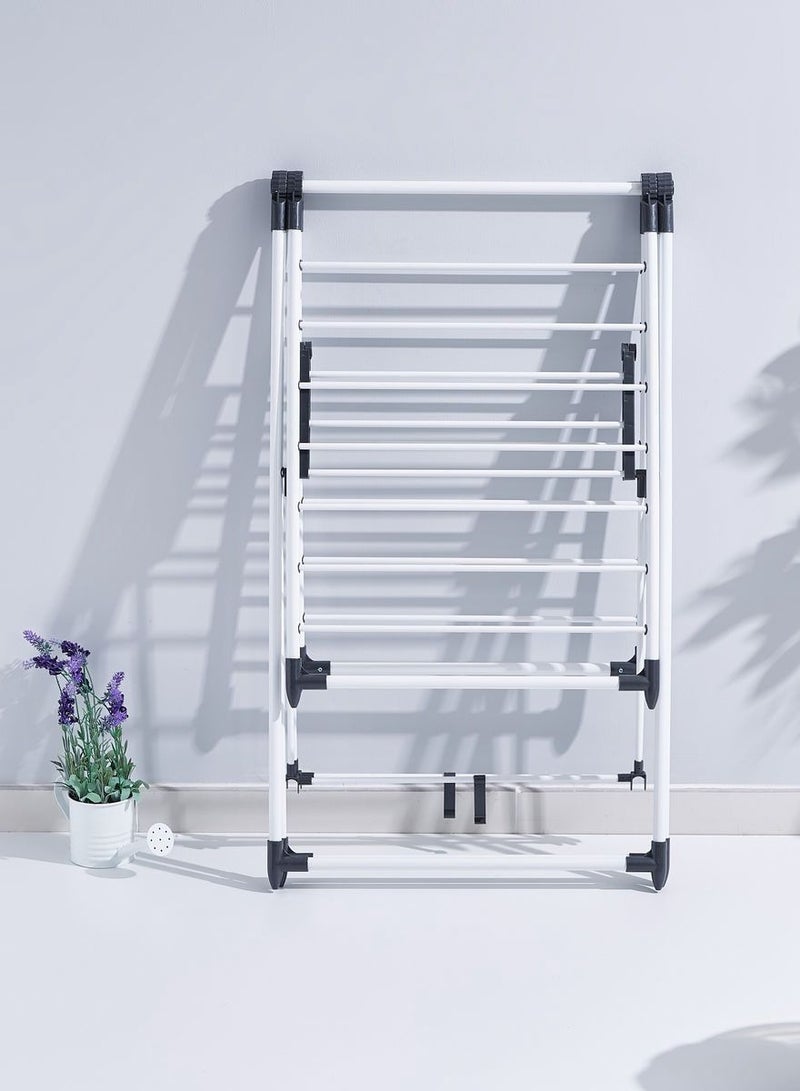 CEPILLO Lightweight Clothes Dryer Stand Rack, easy folding rack, Easy assemble and dissemble, Wings for indoor and outdoor, White/Black - Image 3