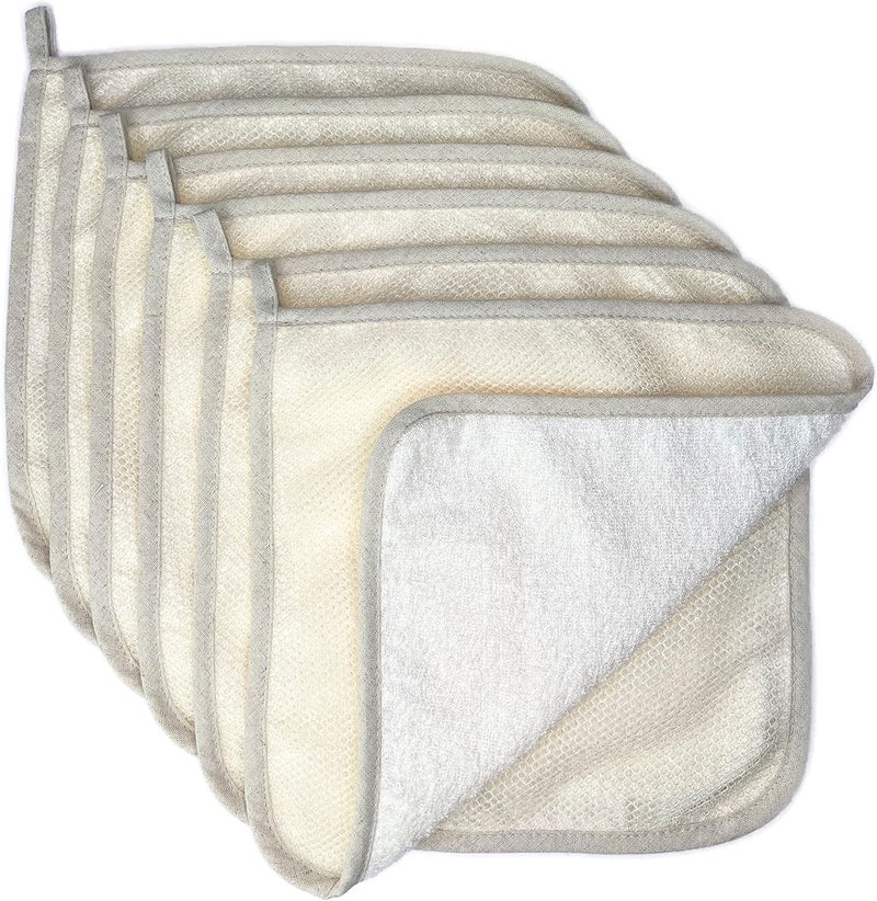 Large XL Soft Weave Washcloth for Face  Cotton Washcloths  Exfoliating Washcloths for Dead Skin  Washcloths Scrubber for Body and Face  Towel  6 Pack