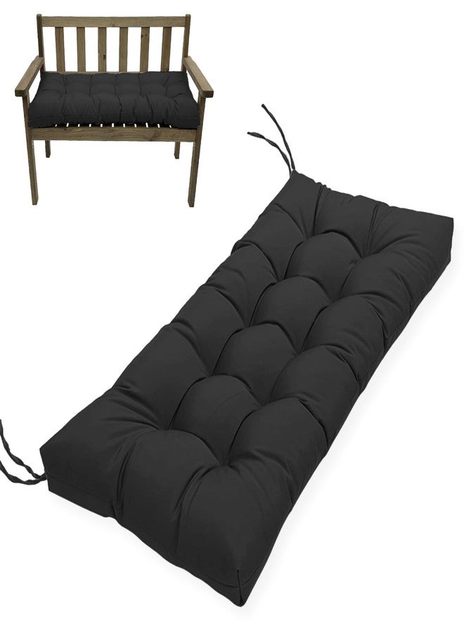MTMR Outdoor Bench Cushion-44X19 Inch Water-Repellent Tufted Porch Swing Cushions with High Elasticity PP Cotton and Ties, Fade-Resistant Patio Bench Cushion for Outdoor Furniture, Indoor Seat Cushion - Image 1