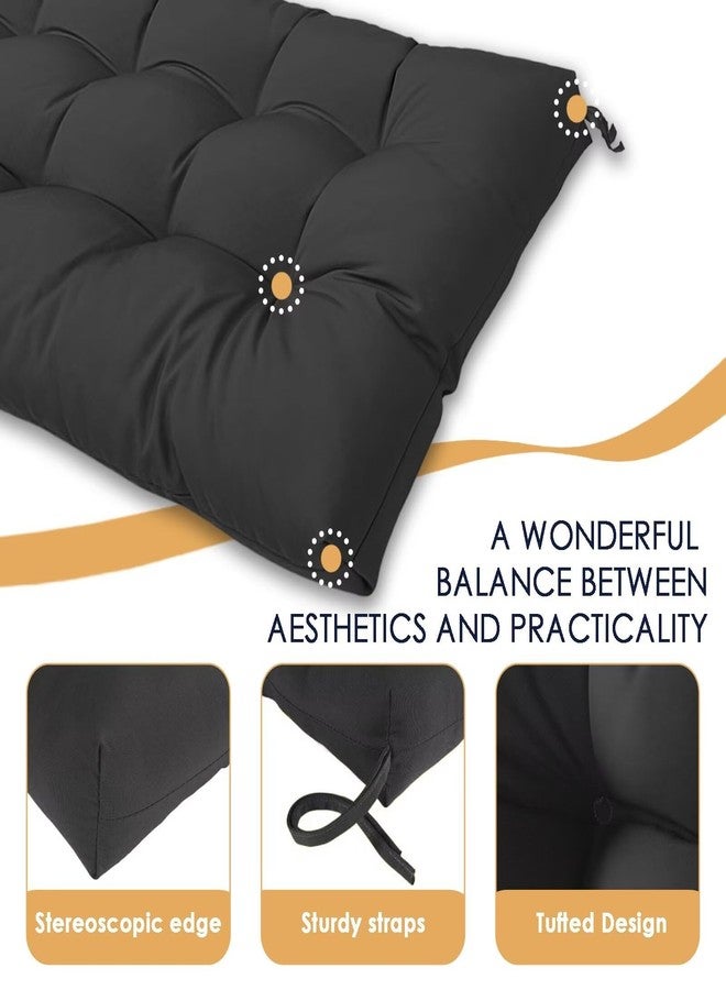 MTMR Outdoor Bench Cushion-44X19 Inch Water-Repellent Tufted Porch Swing Cushions with High Elasticity PP Cotton and Ties, Fade-Resistant Patio Bench Cushion for Outdoor Furniture, Indoor Seat Cushion - Image 3