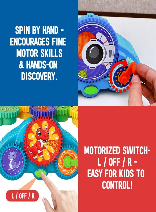 ROHSCE STEM Gear Toys for Toddlers 1-3 | Spinning Building Gears Toy for Kids | Interlocking Building Blocks Educational Gear Puzzle | Motorized Construction Toys for Boys Girls - Image 5