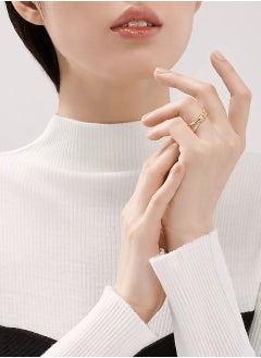 Tiffany & Co. Tiffany Knot Double Row Ring in Yellow Gold with Diamonds  - Image 2