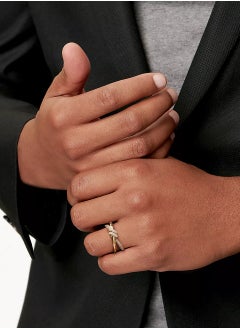 Tiffany & Co. Tiffany Knot Double Row Ring in Yellow Gold with Diamonds  - Image 3