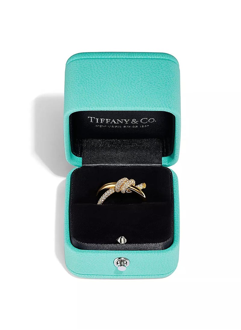 Tiffany & Co. - Tiffany Knot Double Row Ring in Yellow Gold with Diamonds - Image 1