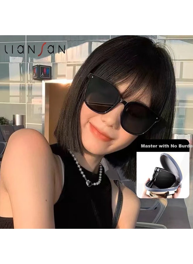 Lianshang Polarized Sungl For Men And Women, Uv Protection, Foldable, Portable, For Driving And School Use