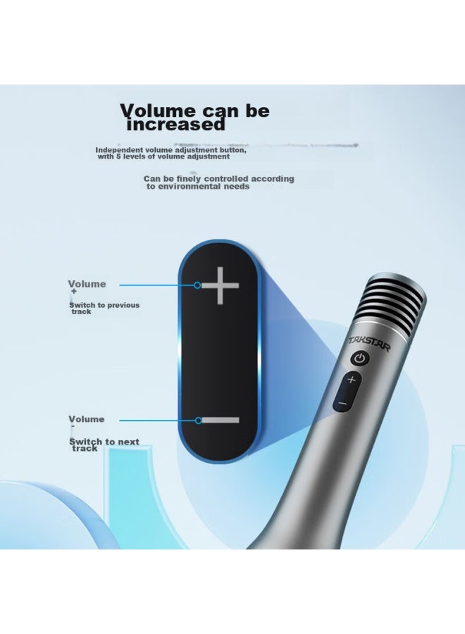 Takstar Da12 Karaoke Microphone With Speaker, Handheld Microphone, High-power Wireless, Small Bee Amplifier, For Teaching, Tour Guide, Teacher, And Lecturing - Image 2