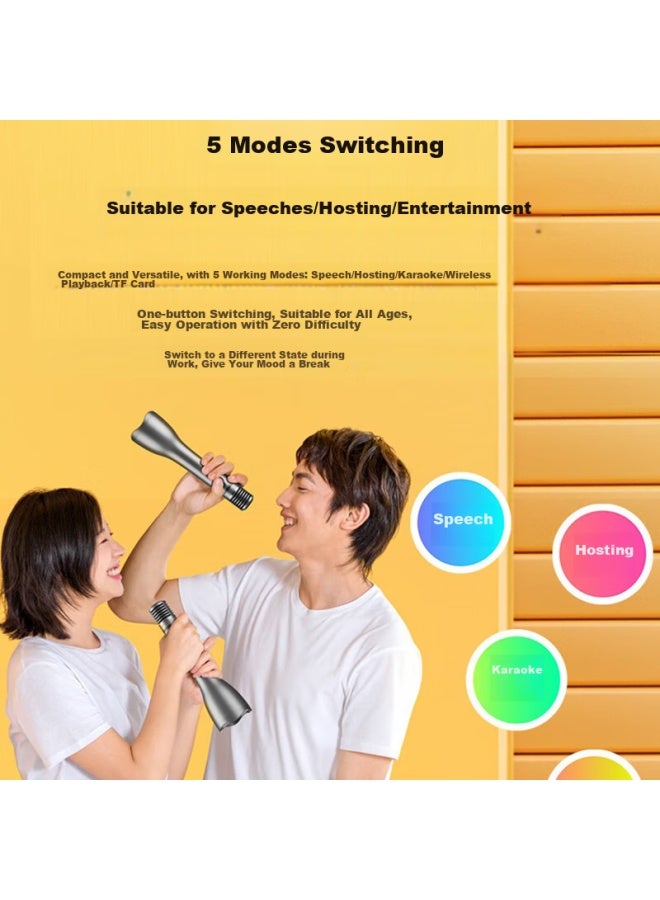Takstar Da12 Karaoke Microphone With Speaker, Handheld Microphone, High-power Wireless, Small Bee Amplifier, For Teaching, Tour Guide, Teacher, And Lecturing - Image 3