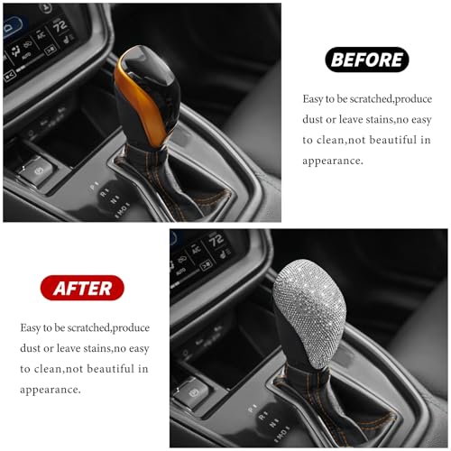 HHLOU Bling Gear Shift Knob Cover Interior Accessory Fit for 20182021 Subaru ForesterXVOutback - Image 3