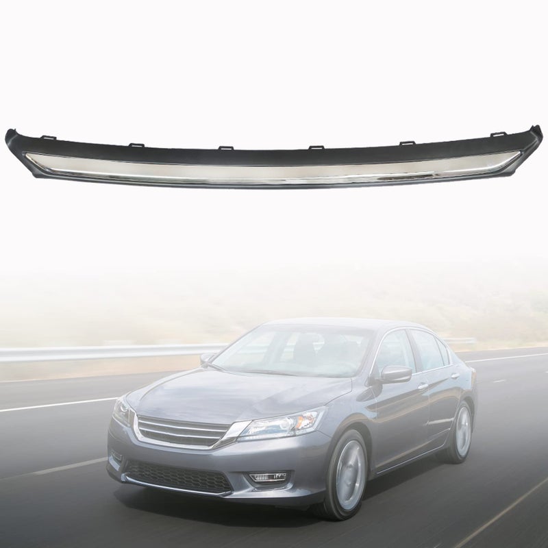 SEBLAFF Silver Chrome Front Lower Bumper Cover Trim Molding Replacement for 2013 2014 2015 Accord HO1095119 71150T2FA00