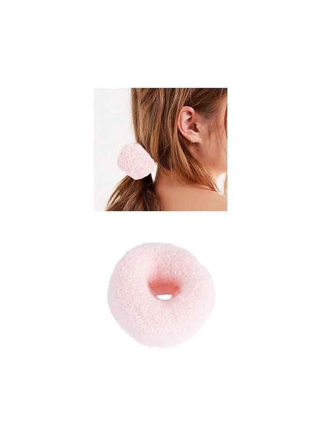 Angla 12 Pack Terry Cloth Cotton Elastic Stretchy Fuzzy Wide Thick Hair Ties Scrunchies Ties Ring Loop No Crease Seamless Hair Rubber Band Ponytail Holder Hair Accessories for Women Girl - Image 4