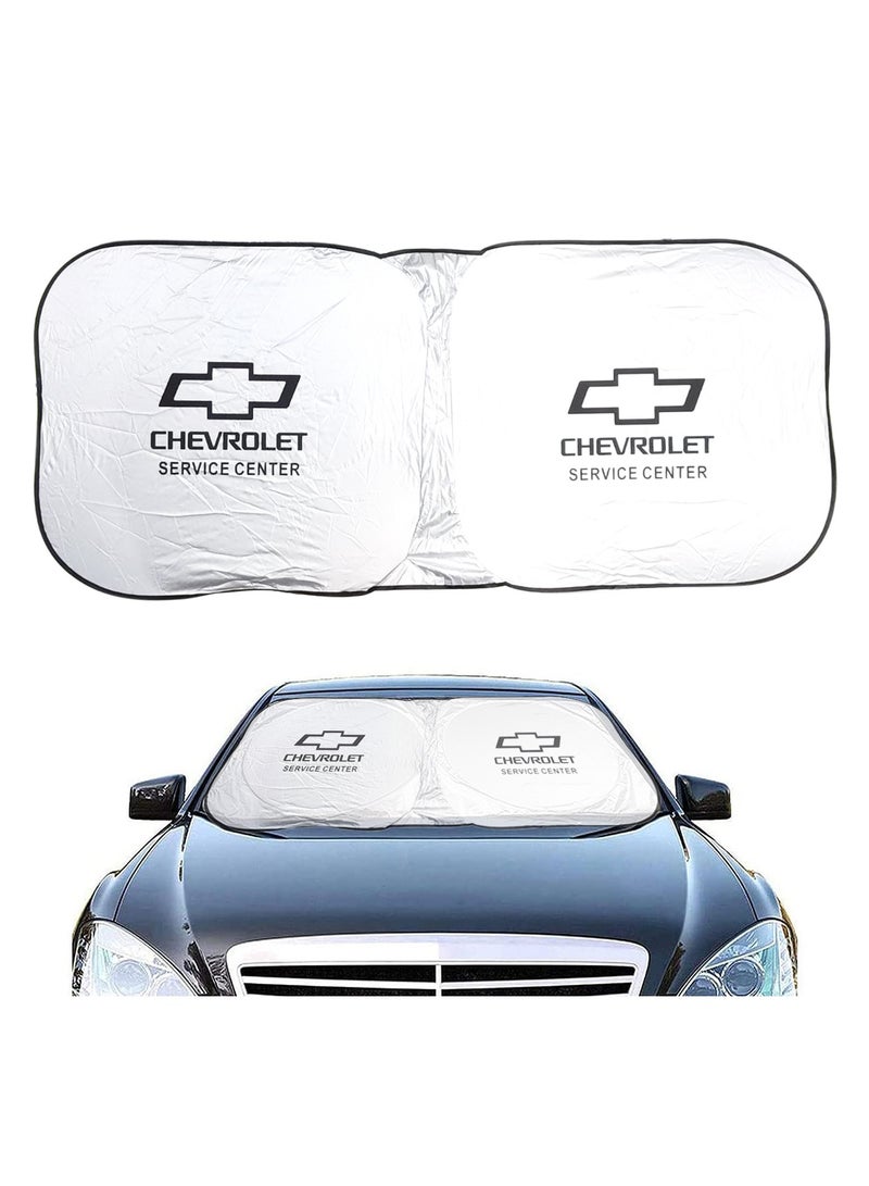 Chevrolet CHEVROLET Car Sunshade UV Rays and Heat Protector Sun Visor Foldable Keep Your Vehicle Cool Blocks UV Rays, Car Windshield Sunshade  - Image 1