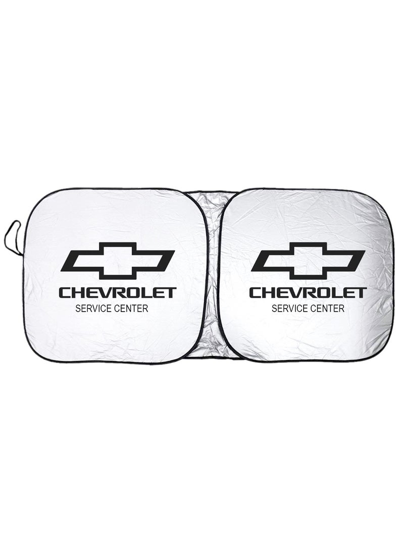 Chevrolet CHEVROLET Car Sunshade UV Rays and Heat Protector Sun Visor Foldable Keep Your Vehicle Cool Blocks UV Rays, Car Windshield Sunshade  - Image 2