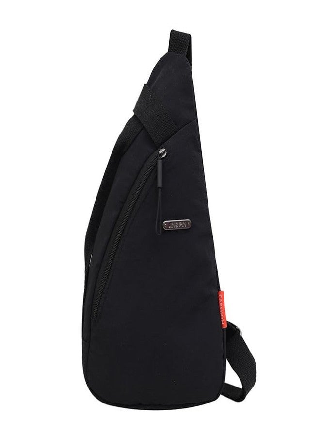 TecoKart Comfortable Chest Bag for Men & Women, Casual Cross Body Sling Bag for Man, Lightweight Travel Small Shoulder Bag (Black) - Image 1